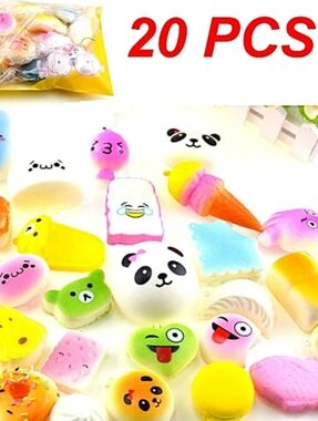 Assorted Cute Squeesh & Animal Mini Squishy Fidget Toys - Multicolor Blind Box